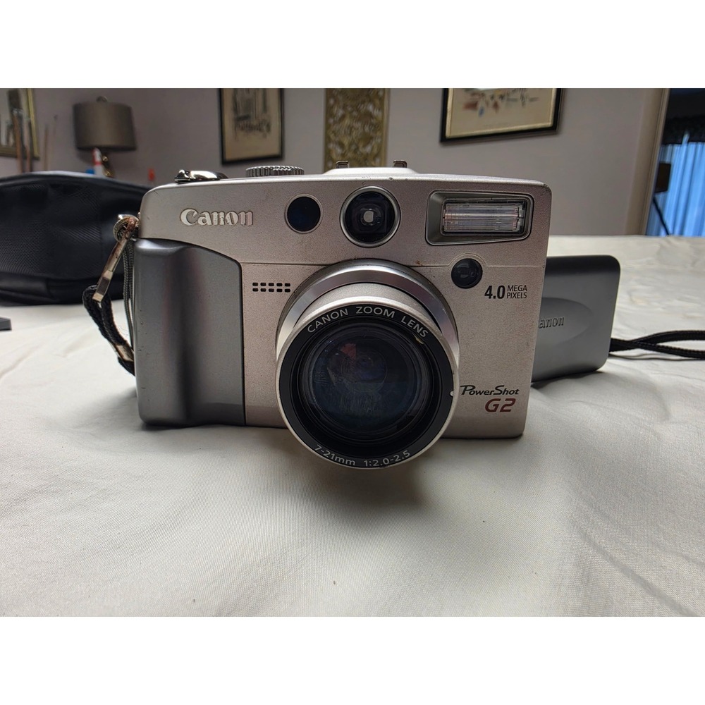 Canon PowerShot G2 Digital Camera Bundle Silver 4.0MP Good Y2K Digicam CF Card